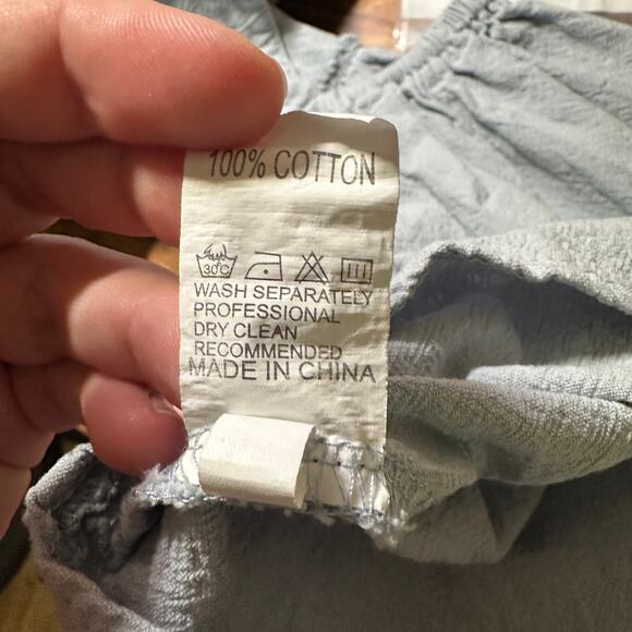 Toddler Girl Dress Open Back Bow Size 90 (24m/2T) Slate Blue 100% Cotton - Picture 4 of 6